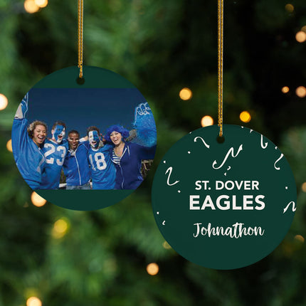 engraved personalized school spirit christmas ornament – Christmas ornament, holiday tree decoration or gift