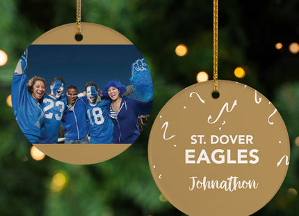 holiday personalized school spirit christmas ornament – Christmas ornament, holiday tree decoration or gift