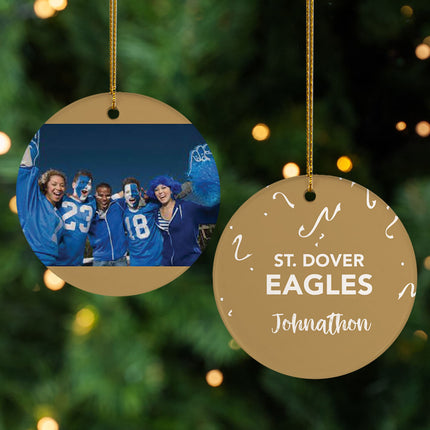 holiday personalized school spirit christmas ornament – Christmas ornament, holiday tree decoration or gift