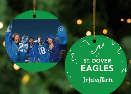 engraved personalized school spirit christmas ornament – Christmas ornament, holiday tree decoration or gift