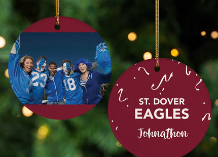 decorative personalized school spirit christmas ornament – Christmas ornament, holiday tree decoration or gift