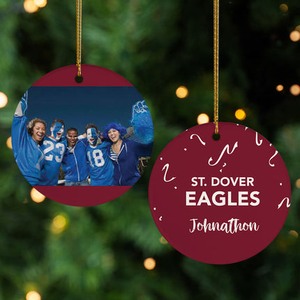 decorative personalized school spirit christmas ornament – Christmas ornament, holiday tree decoration or gift
