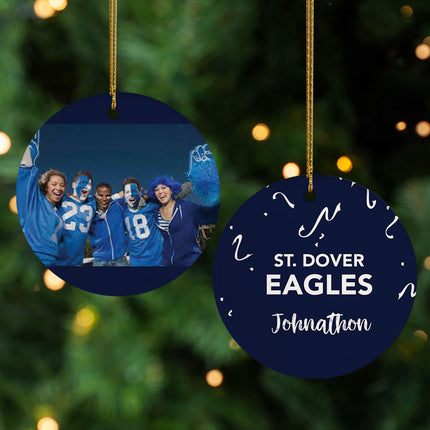 decorative personalized school spirit christmas ornament – Christmas ornament, holiday tree decoration or gift
