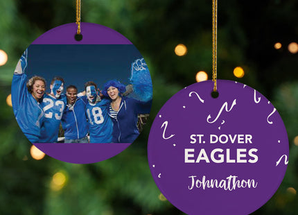 custom personalized school spirit christmas ornament – Christmas ornament, holiday tree decoration or gift