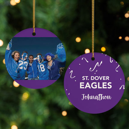custom personalized school spirit christmas ornament – Christmas ornament, holiday tree decoration or gift
