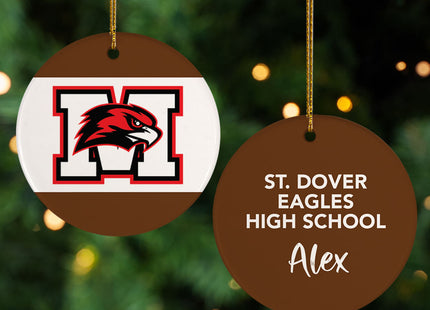 keepsake personalized school spirit logo christmas ornament – Christmas ornament, holiday tree decoration or gift