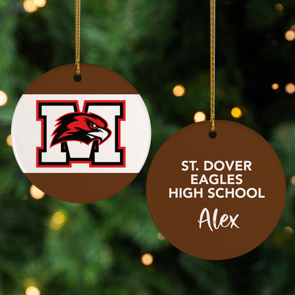 keepsake personalized school spirit logo christmas ornament – Christmas ornament, holiday tree decoration or gift