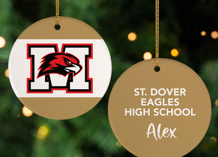 keepsake personalized school spirit logo christmas ornament – Christmas ornament, holiday tree decoration or gift