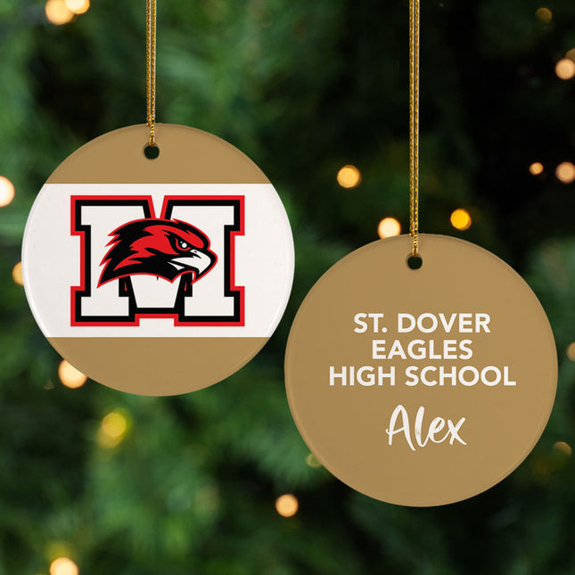 keepsake personalized school spirit logo christmas ornament – Christmas ornament, holiday tree decoration or gift