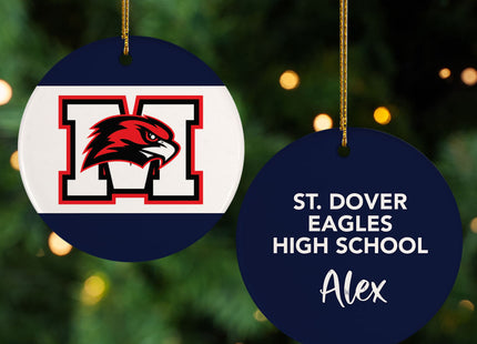 engraved personalized school spirit logo christmas ornament – Christmas ornament, holiday tree decoration or gift