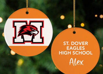 engraved personalized school spirit logo christmas ornament – Christmas ornament, holiday tree decoration or gift
