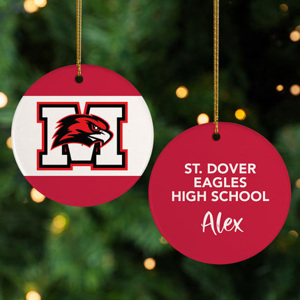 personalized personalized school spirit logo christmas ornament – Christmas ornament, holiday tree decoration or gift