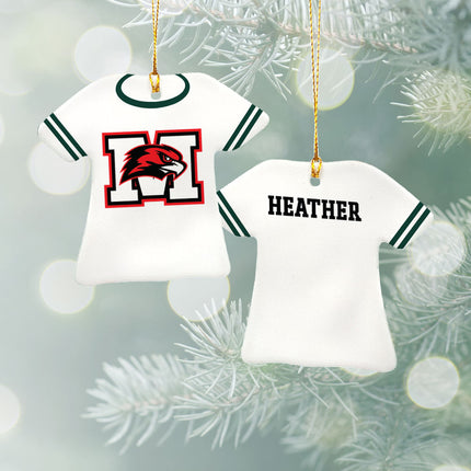 custom personalized school jersey christmas ornament – Christmas ornament, holiday tree decoration or gift