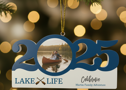 Personalized Dated Lake Ornament