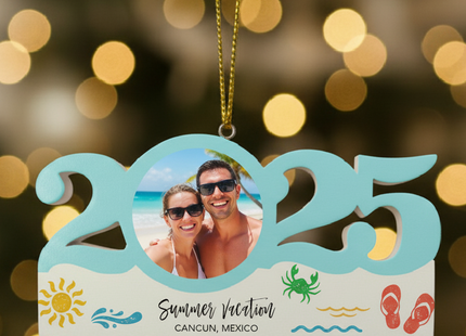 Personalized Dated Beach Ornament