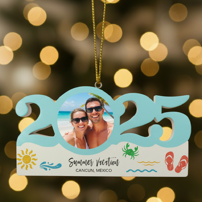 Personalized Dated Beach Ornament