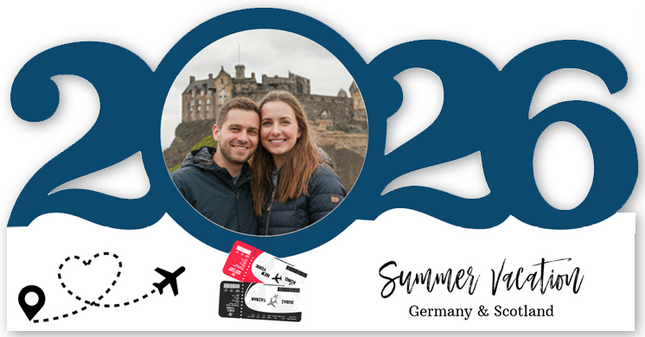 Personalized Dated Travel Ornament