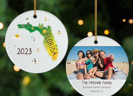 keepsake personalized florida christmas ornament – Christmas ornament, holiday tree decoration or gift