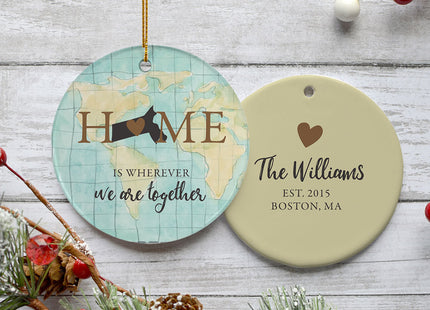 personalized personalized massachusetts home christmas ornament – Christmas ornament, holiday tree decoration or gift