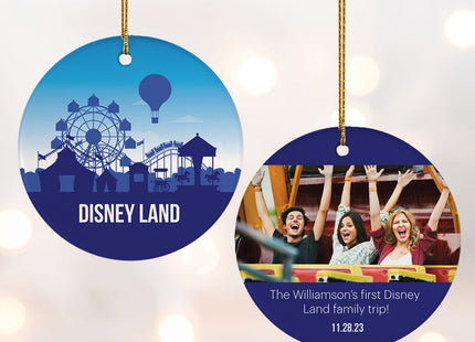 personalized personalized amusement park christmas ornament – Christmas ornament, holiday tree decoration or gift