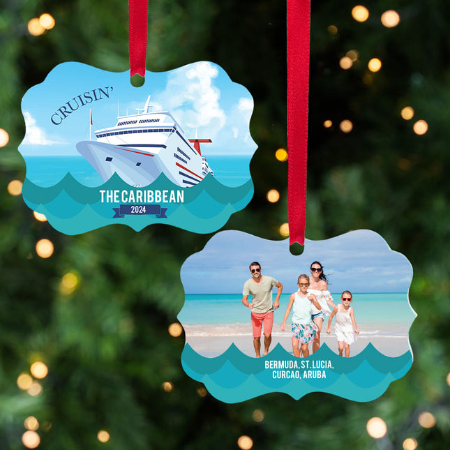 decorative personalized cruise christmas ornament – Christmas ornament, holiday tree decoration or gift