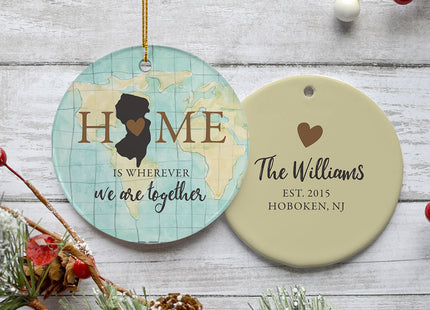 keepsake personalized new jersey home christmas ornament – Christmas ornament, holiday tree decoration or gift