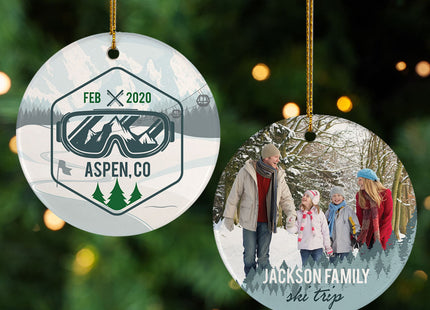 keepsake personalized aspen travel photo christmas ornament – Christmas ornament, holiday tree decoration or gift