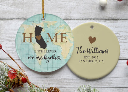 keepsake personalized california home christmas ornament – Christmas ornament, holiday tree decoration or gift