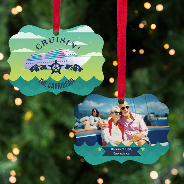 decorative personalized cruising christmas ornament – Christmas ornament, holiday tree decoration or gift