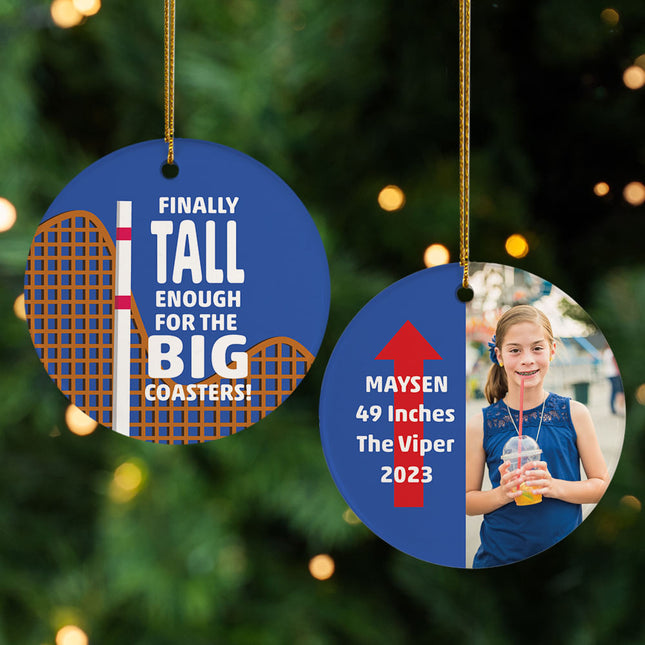 engraved personalized big coasters photo christmas ornament – Christmas ornament, holiday tree decoration or gift