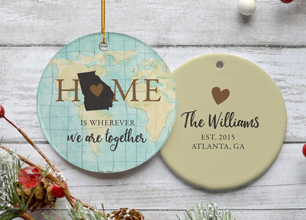 keepsake personalized georgia home christmas ornament – Christmas ornament, holiday tree decoration or gift