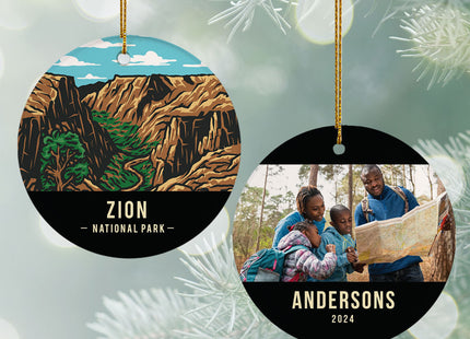 personalized personalized zion national park christmas ornament – Christmas ornament, holiday tree decoration or gift