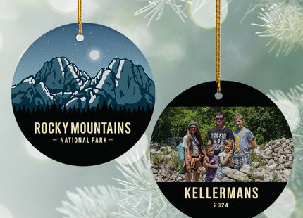 holiday personalized rocky mountains national park christmas ornament – Christmas ornament, holiday tree decoration or gift