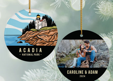 decorative personalized acadia national park christmas ornament – Christmas ornament, holiday tree decoration or gift