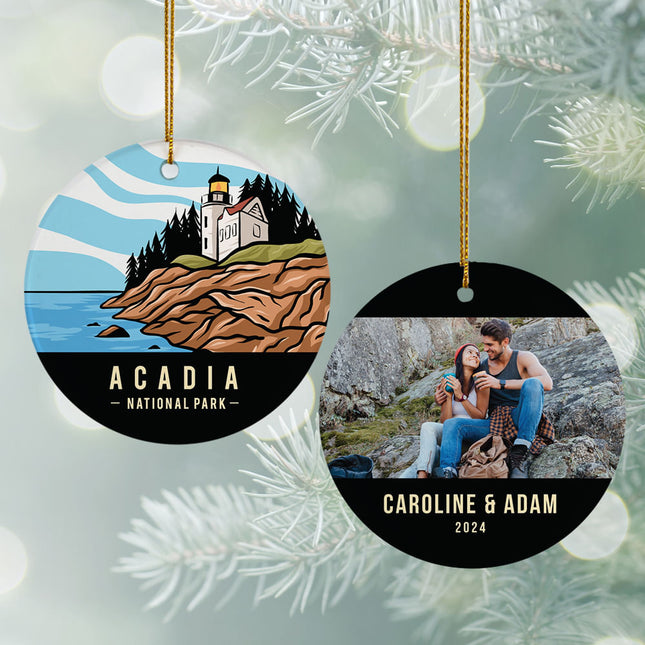 decorative personalized acadia national park christmas ornament – Christmas ornament, holiday tree decoration or gift
