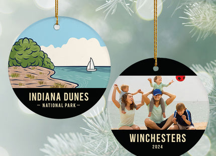 engraved personalized indiana dunes national park christmas ornament – Christmas ornament, holiday tree decoration or gift