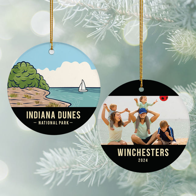 engraved personalized indiana dunes national park christmas ornament – Christmas ornament, holiday tree decoration or gift