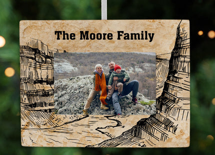 keepsake personalized canyon picture frame photo ornament – Christmas ornament, holiday tree decoration or gift