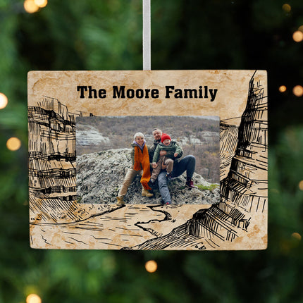 keepsake personalized canyon picture frame photo ornament – Christmas ornament, holiday tree decoration or gift