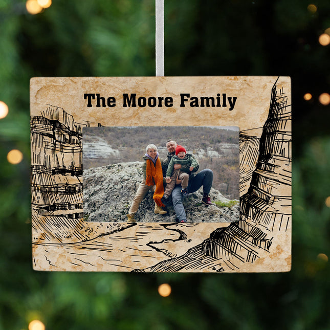 keepsake personalized canyon picture frame photo ornament – Christmas ornament, holiday tree decoration or gift