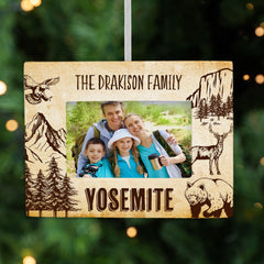 personalized personalized yosemite picture frame photo ornament – Christmas ornament, holiday tree decoration or gift
