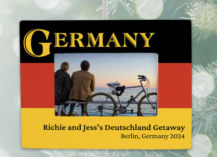 keepsake personalized germany picture frame photo ornament – Christmas ornament, holiday tree decoration or gift