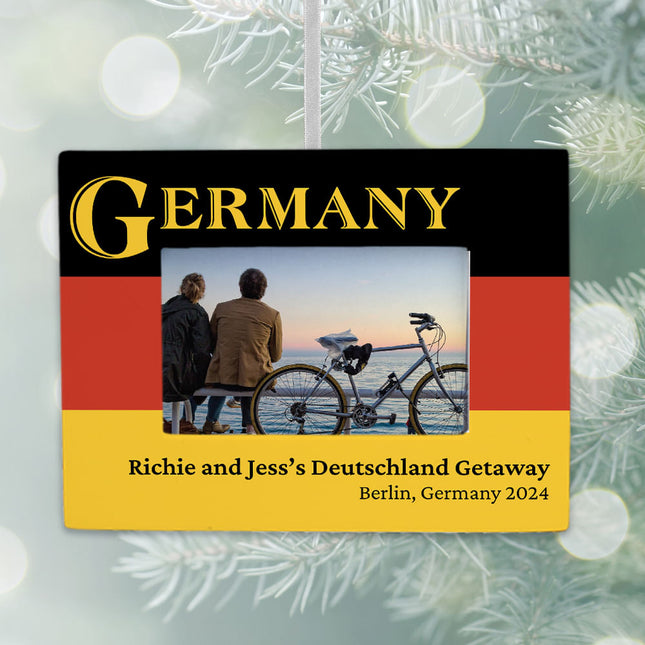 keepsake personalized germany picture frame photo ornament – Christmas ornament, holiday tree decoration or gift