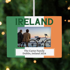 personalized personalized ireland picture frame photo ornament – Christmas ornament, holiday tree decoration or gift