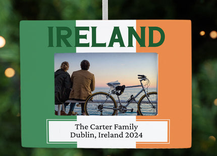 personalized personalized ireland picture frame photo ornament – Christmas ornament, holiday tree decoration or gift