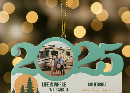 Personalized Dated Motor Home Ornament