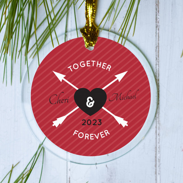custom personalized together forever christmas ornament – Christmas ornament, holiday tree decoration or gift