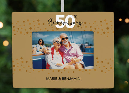 keepsake personalized 50th anniversary picture frame christmas ornament – Christmas ornament, holiday tree decoration or gift