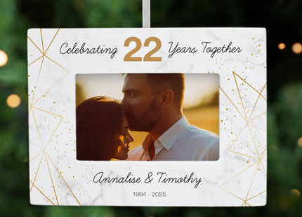 personalized personalized anniversary picture frame christmas ornament – Christmas ornament, holiday tree decoration or gift