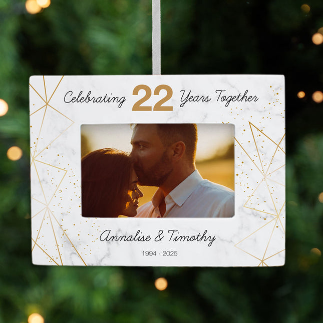 personalized personalized anniversary picture frame christmas ornament – Christmas ornament, holiday tree decoration or gift
